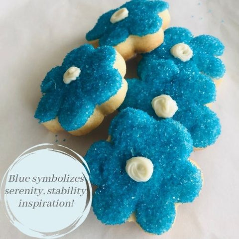 BLUE FLOWER SHAPED SUGAR COOKIES | 14 COOKIES