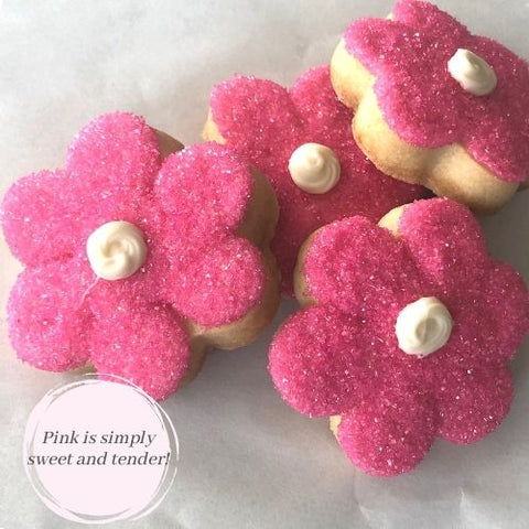 PINK FLOWER SHAPED SUGAR COOKIES | 14 Cookies