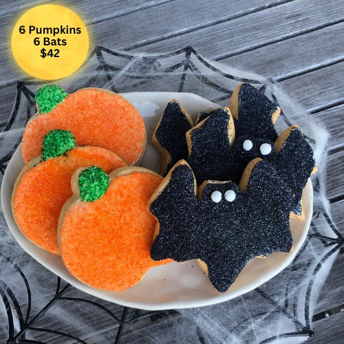 PUMPKIN & BAT SUGAR COOKIES