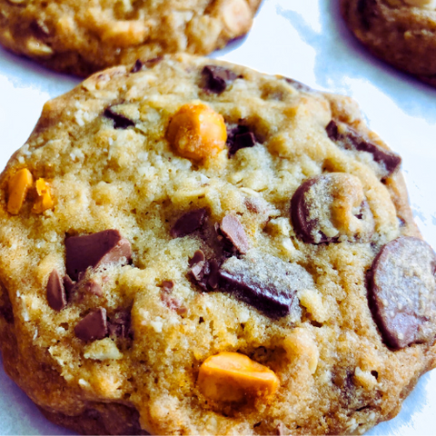 butterscotch chocolate chip cookies | chocolate chip cookie favor | event favor | organic cookie