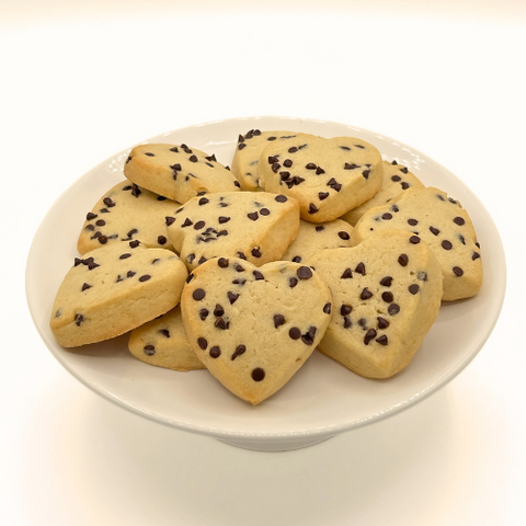 Chocolate Chip Heart Shaped Cookies