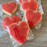 RED HEART SHAPED COOKIES 14 COOKIES 2.5"