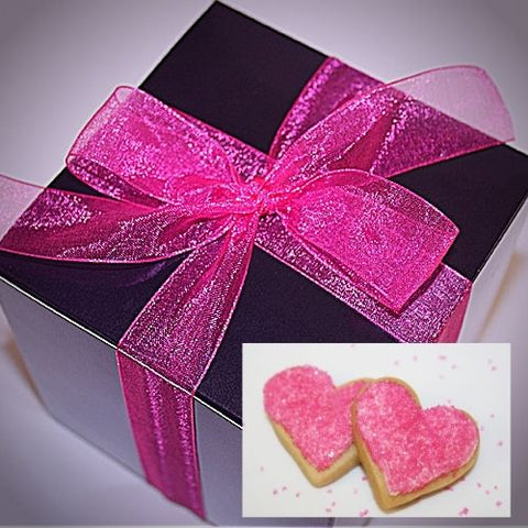 PINK HEART SHAPED COOKIES | FREE GIFT WRAP