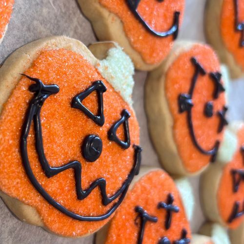 Halloween Pumpkin Face Cookie | Individually wrapped