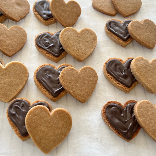 S'more heart shaped cookies