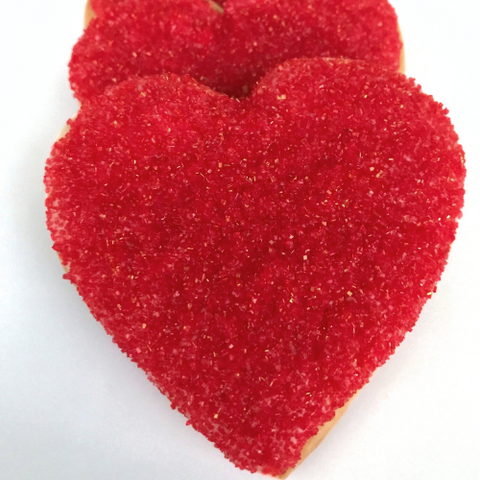 RED HEART SHAPED COOKIES 14 COOKIES 2.5"