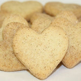 Cinnamon crisp heart shaped cookies custom wrapped to personalize your cookie gifts and cookie favors.