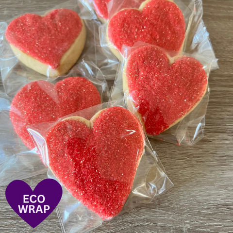 ECO WRAPPED RED SUGAR COOKIE HEART
