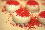 Red sprinkled sugar cookies