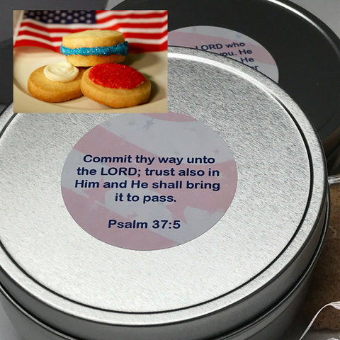 patriotic cookie tins personalized with prayers