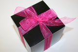 valentine's day cookie gift box with pink bow