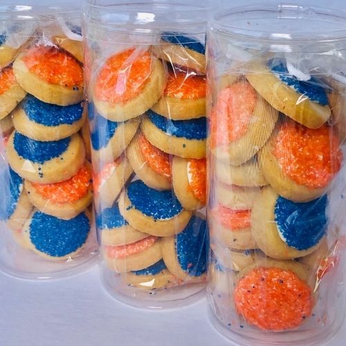 Sugar Cookies dots personalized gift wrap. Choose your colors. Natural and eco friendly