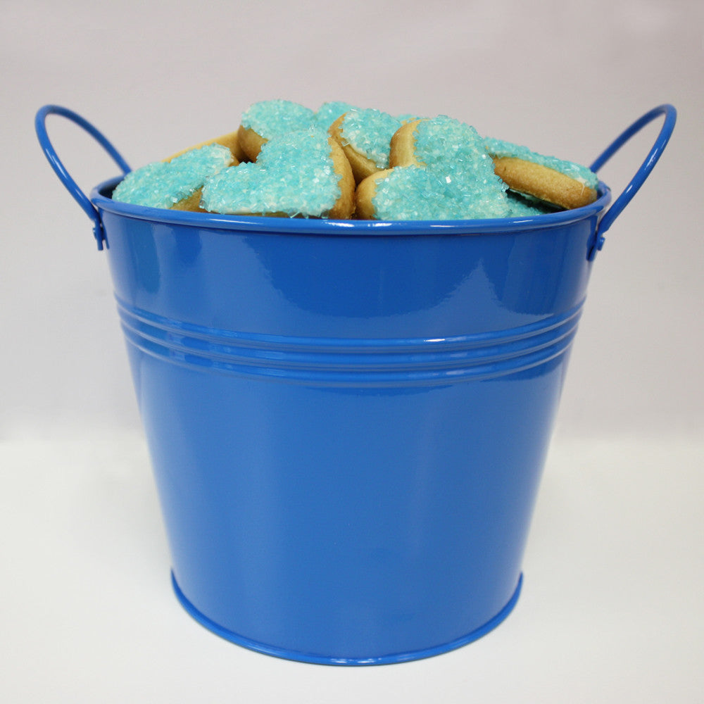 HEART SHAPED SUGAR COOKIE LOVE BUCKET – BLUE (LARGE)