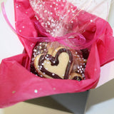 Dark Chocolate Heart Shaped Sugar Cookies | Free Gift wrap