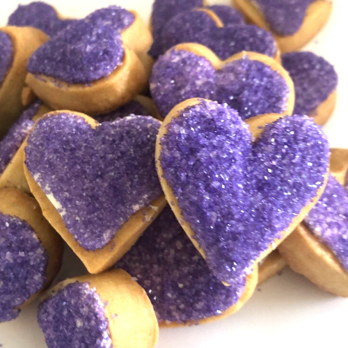 PURPLE HEART SHAPED COOKIES | SUGAR COOKIES
